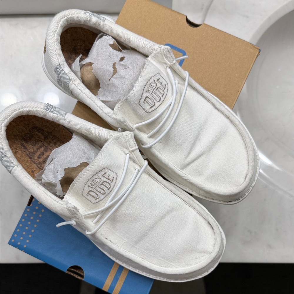 Hey Dude Off-White Casual Loafers